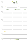 Printable A5 Planner School