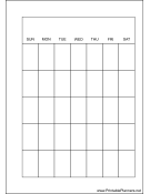 Printable A6 Organizer Monthly Planner-Month On A Page - Right