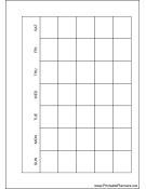 Printable A6 Organizer Monthly Planner-Month On A Page - Right (landscape)