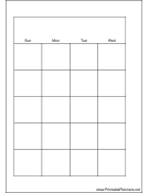 Printable A6 Organizer Monthly Planner-Month On Two Pages - Left
