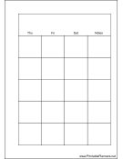 Printable A6 Organizer Monthly Planner-Month On Two Pages - Right