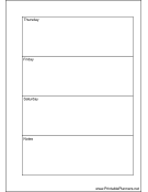 Printable A6 Organizer Weekly Planner-Week On Two Pages - Right