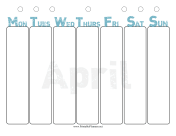 Printable April Weekly Planner