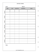 Printable Asthma Journal - Left