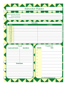 Printable Babysitter Planner Day