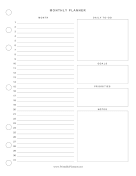 Printable Basic Monthly Planner