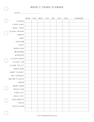 Printable Basic Weekly Chore Planner