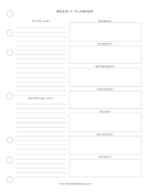 Printable Basic Weekly Planner