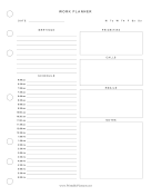 Printable Basic Work Planner