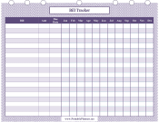 Printable Bill Tracker