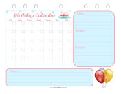 Printable Birthday Event Planner