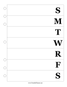 Printable Block Letters Weekly Planner