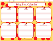 Printable Blog Calendar