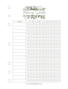 Printable Blooming Schedule