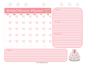 Printable Bridal Shower Event Planner