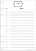 Printable Bullet Journal Index