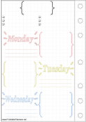 Printable Bullet Journal Mon-Wed