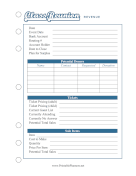 Printable Class Reunion Revenue