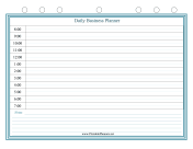 Printable Daily Business Planner