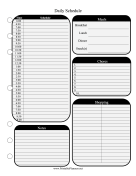 Printable Daily Schedule