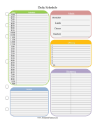 Printable Daily Schedule Colored