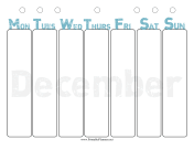 Printable December Weekly Planner