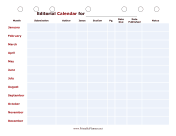 Printable Editorial Calendar