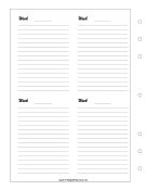 Printable Four Weeks On A Page Journal - Left