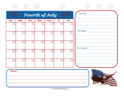 Printable Fourth of July Event Planner