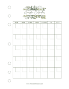 Printable Garden Calendar