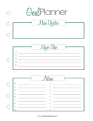 Printable Goal Planner