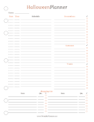 Printable Halloween Planner