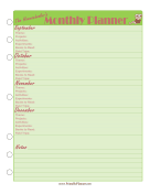 Printable Homeschool — Monthly Planner Fall