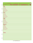 Printable Homeschool — Monthly Planner Spring