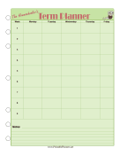 Printable Homeschool — Term Planner