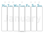 Printable January Weekly Planner