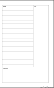 Printable Large Cahier Planner Cornell Note Page - Left