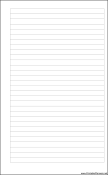 Printable Large Cahier Planner Lined Note Page - Right