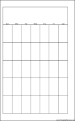 Printable Large Cahier Planner Month On A Page - Left