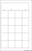Printable Large Cahier Planner Month On Two Pages - Left