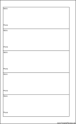 Printable Large Cahier Planner Phone List - Left