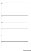Printable Large Cahier Planner Week On One Page - Left
