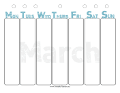 Printable March Weekly Planner