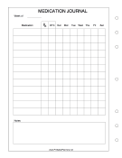 Printable Medication Journal - Left