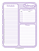 Printable Monthly Planner February