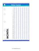 Printable Monthly Water Tracker A5