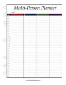 Printable Multi-Person Schedule