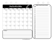Printable NaNoWriMo Event Planner