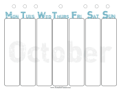 Printable October Weekly Planner