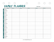 Printable Planner For Family